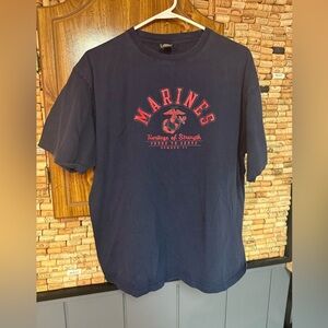 Vintage Gear For Sport Marines Heritage of Strength Navy cotton tshirt sz XL